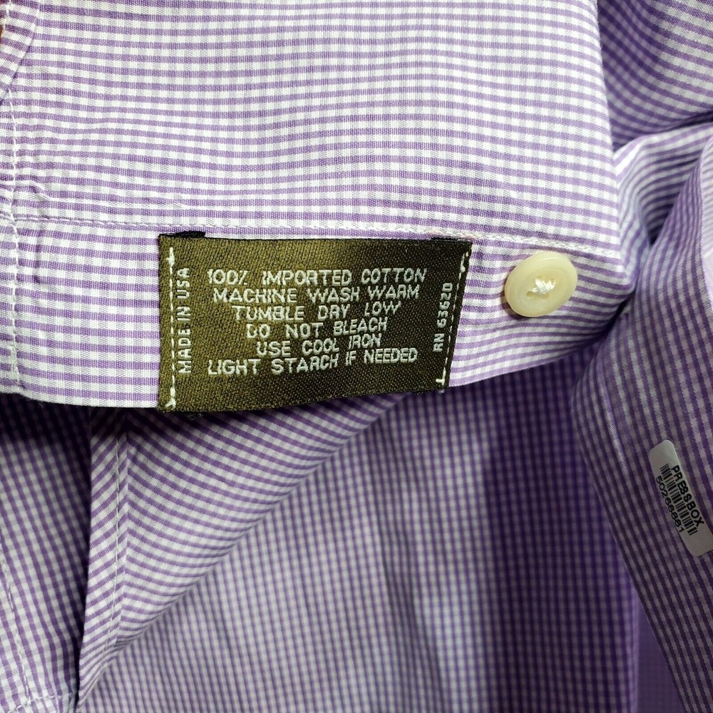Gitman Bros. Purple Checkered Button Up Dress Shi… - image 5